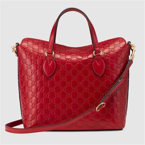 gucci signature bag red|Gucci handbag logo.